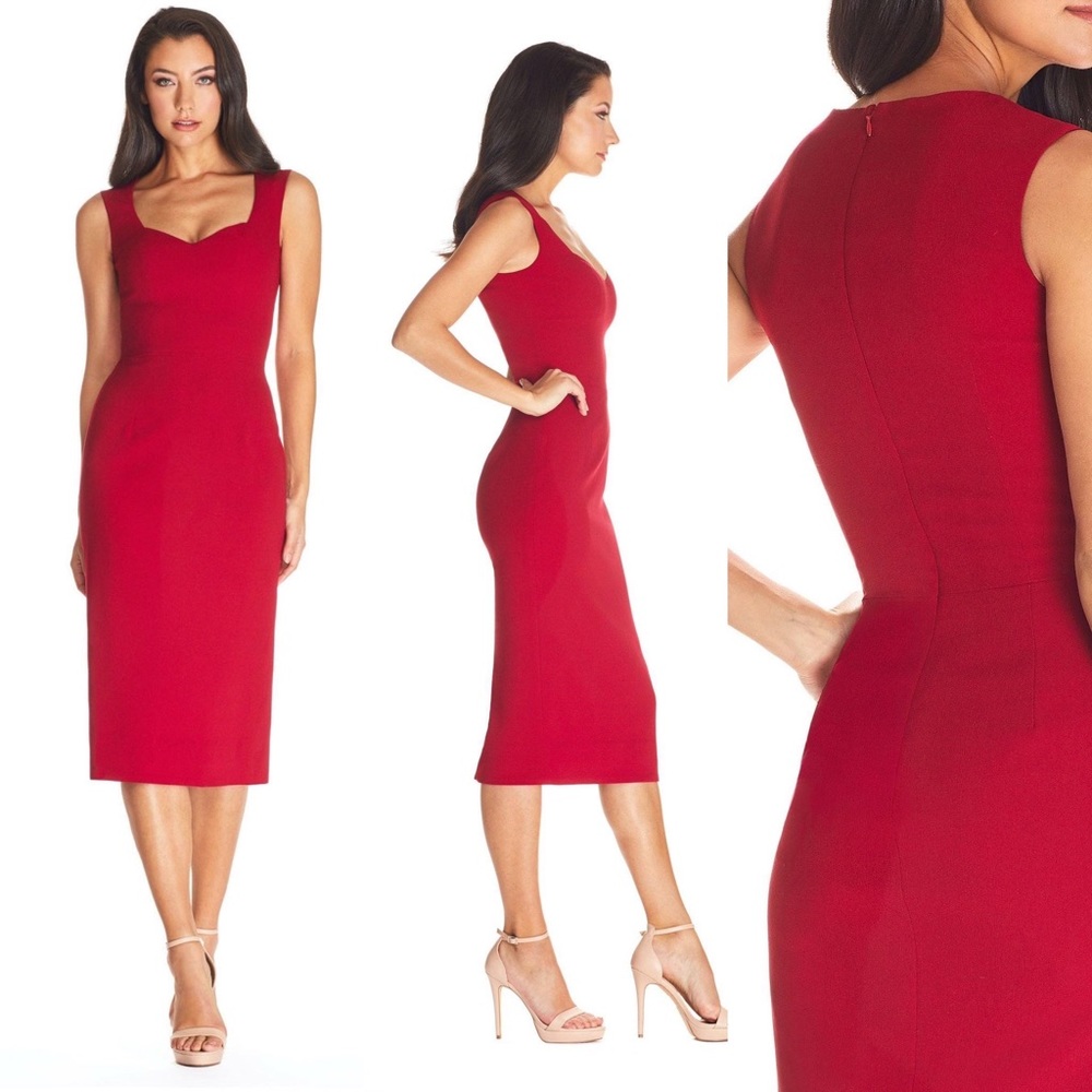 Dress the Population Red Sleeveless Dress